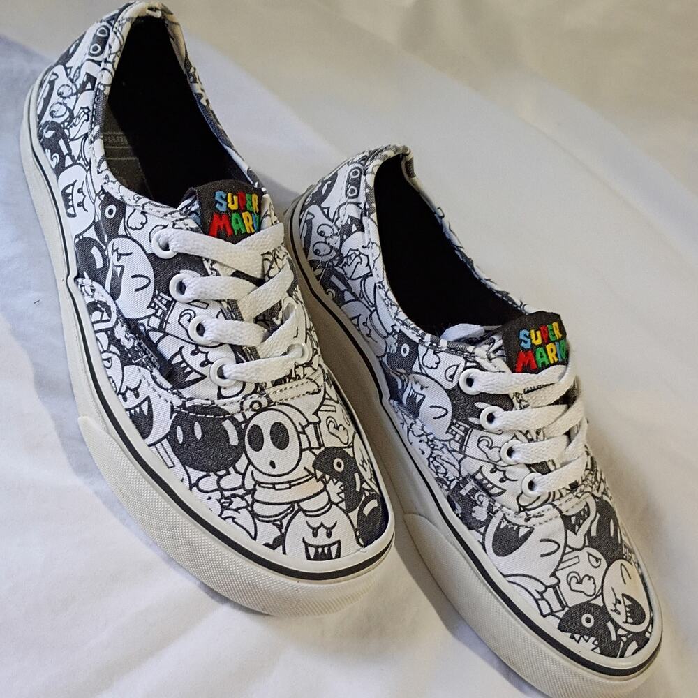 Vans Nintendo Super Mario Bros Villains Game Over Sneakers W7 M5.5 Canvas Skate - Picture 10 of 15